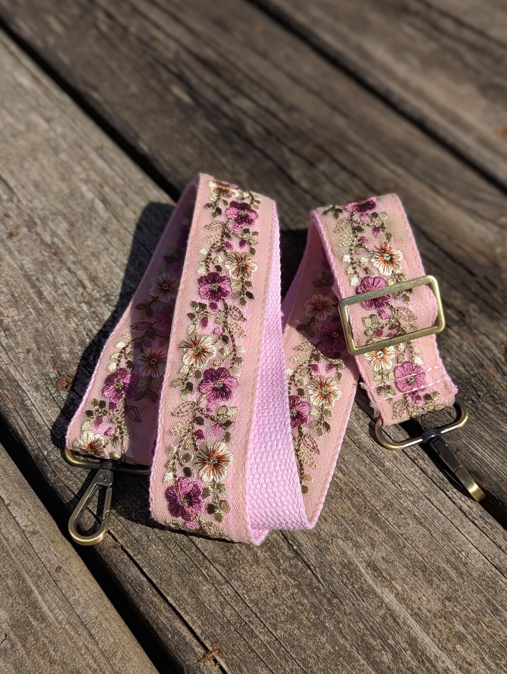 Rhea Artistry Studio - Cherry Lace Blush Bloom Bag Strap